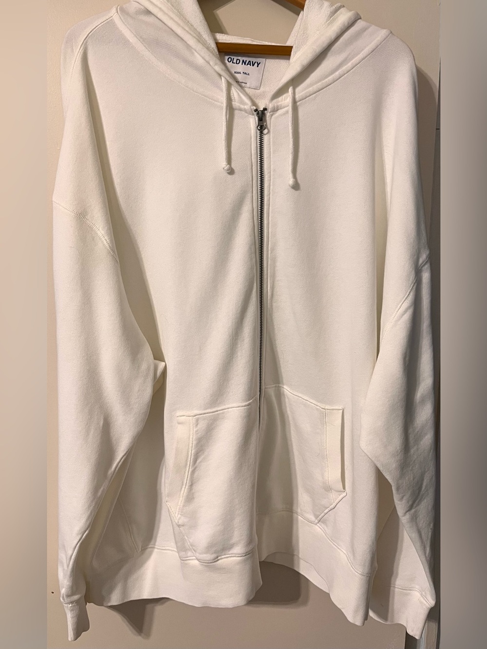 Old Navy Cream Full-Zip Hooded men’s Sweatshirt XXXL